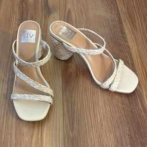 DV by Dolce Vita Women's Tan Braided Heeled Sandals